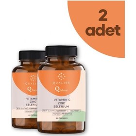 Resim Qualiss Q More Vitamin C Zinc Selenium Takviye Edici Gıda 2 x 60 Kapsül 