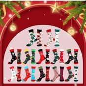 Resim Lijinxu Yılbaşı Advent Takvimi 2024 Kış Çorapları Erkekler Orta 
