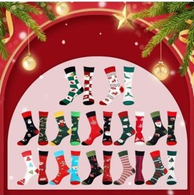 Resim Lijinxu Yılbaşı Advent Takvimi 2024 Kış Çorapları Erkekler Orta 