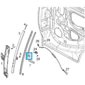 Resim Opel Corsa D Arka Kapı Cam Haraket Fitili Psa Marka 13188986 