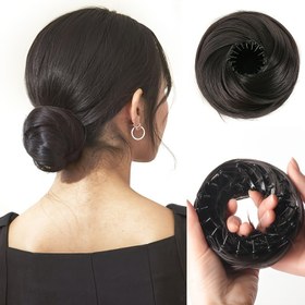 Resim Şık Kadınların Sihirli Saç Topu Yapıcı 4 inç Esnek Fiber Klips Aksesuarı, Yüksek Sıcaklık, Tüm Saç Tipleri İçin Çok Yönlü, Kolay Saç Üstü Modelleri İçin Mükemmel, Şık ve Zarif Saç Topu Yapıcı Güvenli Uyum Dizaynı, Saç Aksesuarları 