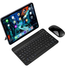 Resim Duhaline Concord Cnd 10" Tablet Için Uyumlu Slim Şarjlı Bluetooth Klavye ve Mouse Seti 