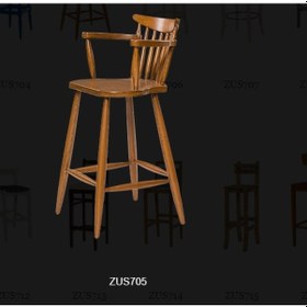 Resim Sandalye Zus705 KAFES SIRTLIK MODEL Yarım Kolçak Model Kayın Retro Ayak Parlak Ceviz El Yapım 