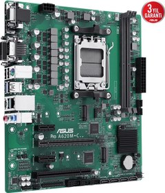 Resim Asus Pro A620m-c-csm Ddr5 Hdmı-dvı-dp Typec Pcıe 4.0 Am5 Matx Kurumsal Anakart 