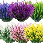 Resim 6 adet Yapay Lavanta Çiçek Buketleri - Dayanıklı, Güzel Olarak Gerçekçi Plastik Çiçekler Ev, Bahçe, Düğün, Tatil, Parti Dekoru için - Kaplama Dahil Değil, Noel, Cadılar Bayramı, Paskalya, Şükran Günü, İşçi Bayramı için Mükemmel, Noel için En İyi 
