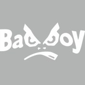 Resim Reysa Tasarım Badboy Kötü Çocuk Sticker Beyaz 20X10 cm 