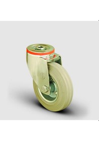 Resim EM04SPRG80 Oynak Delik Bağlantılı Gri Kauçuk Tekerlek Çap:80 