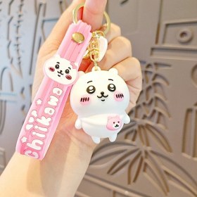 Resim Silver1 Gıoıo Yeni Loopy Çizgi Film Anahtarlık Sevimli Kunduz Arı Bebek Kadın Çanta Kolye Araba Anahtarlık Aksesuarları (Yurt Dışından) 