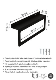 Resim Siyah Metal Havluluk Dayanıklı Banyo Ve Mutfak Düzenleyici Siyah 