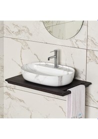 Resim Lena E-2114M1 Tezgahüstü Lavabo Beyaz 