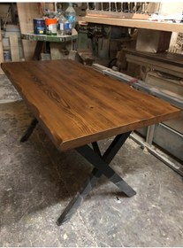 Resim Bintaşmobilya Gerçek Kütük Ağaç Masa 