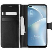 Resim Oppo Reno 4 Lite Kılıf Delux Leather Wallet Siyah Microsonic