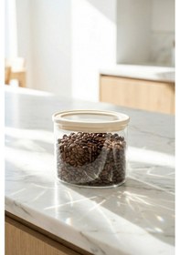 Resim Mirage Borosilikat Cam Kavanoz Krem - 750 Ml Krem 