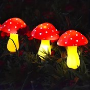 Resim Tek Kontrollü Sekiz Güneş Enerjili Mantar Işıkları, Bahçe Dekoru için Plastik Kazıklı Noel Peri Işıkları, Düğün Parti Süslemeleri, Cadılar Bayramı ve Santa Temalı Tatil Aydınlatması, Temel Festivallık Atmosfer Dekorasyonu/Hediyeler 