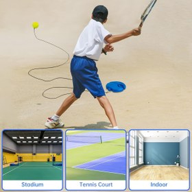 Resim 2 Bouncy Toplu ve Pratik Halatlı Bir Tenis Eğitim Seti - Başlangıçlar İçin Her Zaman, Her Yerde Tenis Becerilerini Geliştirmek İçin Mükemmel. 