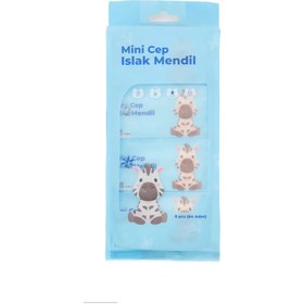 Resim Genel Markalar Mini Cep Islak Mendil Günlük Pratik 8'li Paket (5256) 