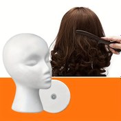 Resim Şık 30.23cm Kadın Köpük Peruk Standı - Saç, Şapka & Aksesuarlar için Çok Yönlü Sergi - Ev, Salon ve Seyahat Kullanımı için Mükemmel, Yüksek, Model 