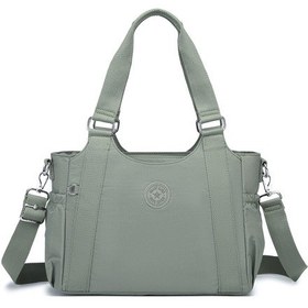 Resim Smart Bags Günlük Orta Boy Su Geçirmez Krınkıl Kumaş Kadın Omuz Çantası Yeşil 