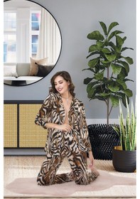 Resim Bebekokusu Rahat Ve Şık Kadın Pijama - Leopar LEOPAR 