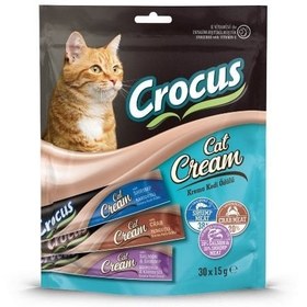 Resim Crocus Karışık Lezzet Somon Karides ve Yengeç Sıvı Kedi Ödül Maması 1 Adet 30x15 Gr 