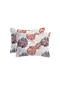 Resim %100 Pamuk Fermuarlı Yastık Kılıfı 50x70 2 Adet Mürdüm 