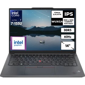 Resim Lenovo ThinkPad E14 G6 21M8S0LRTXAT57 Ultra7-155U 24 GB 512 GB SSD 14" Wuxga W11P Dizüstü Bilgisayar 