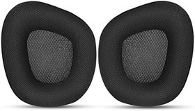 Resim Corsair Void & Corsair Void PRO RGB Kablolu/Kablosuz Oyun Kulaklıkları için Yedek Kulak Pedleri Minderleri Siyah Ağ Kumaşlı, Hafızalı Köpük 