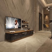 Resim Decoraktiv Trendstyle 4 Slm Tv Ünitesi Tv Sehpası - Ceviz - Siyah Mermer 