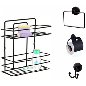 Resim Sas Banyo Aksesuar Seti 4 Lü Siyah Tş-03 Siyah 