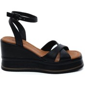 Resim Greyder 59260 Siyah Hakiki Deri Kadın Sandalet-914 Siyah 