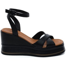 Resim Greyder 59260 Siyah Hakiki Deri Kadın Sandalet-914 Siyah 