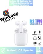 Resim Honor Serisi Tüm Modeller İ12 Model Beyaz Bluetooth Kulaklık 
