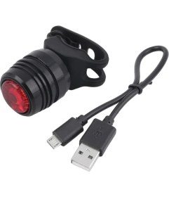 Resim Profisher Bisiklet LED Kuyruk Ikaz Işık Şarj Edilebilir Dahili Pil Edilebilir USB Kablo Siyah 
