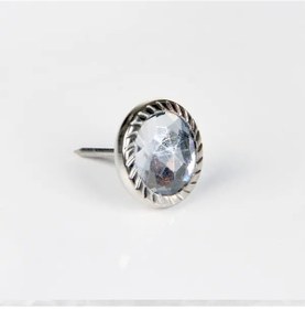 Resim Febko Dekoratif Parlak Taşlı Kabara Raptiye 17 Mm - 500 Adet Çok Renkli 