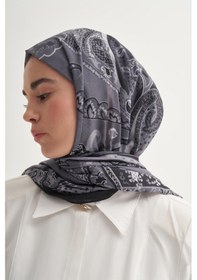 Resim Carell Liora Gri Nilla Pamuklu Şal Çok Renkli 
