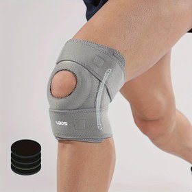 Resim 1 adet Ayarlanabilir Nefes Alabilen Dizlik Ped Brace Patella Desteği Erkekler ve Kadınlar için 