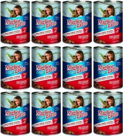 Resim Miglior Biftekli Kedi Konservesi 12 x 405 G 