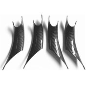 Resim Dashanshop 4x Karbon Fiber Kapı Kolu Kılıfları Bmw 3 4 Serisi M3 M4 İç Trim Koruma 