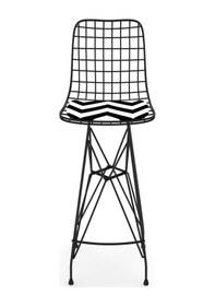 Resim Knsz kafes tel bar sandalyesi 1 li zengin syhaldo 75 cm oturma yüksekliği ofis cafe bahçe mutfak 