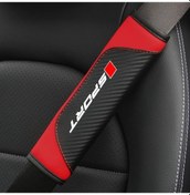 Resim Topnotch 2 Adet Karbon Fiber Emniyet Kemeri Kılıfı Sport-r Kırmızı Dikişli Dayanıklı 