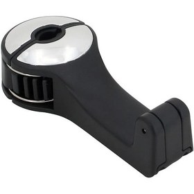 Resim Samdoo Araç Koltuk Başlığı Çift Fonksiyonlu Telefon Askısı - Gizli Kilitli Kanca Tasarımı 360 Dönebilir GÜMÜŞ 