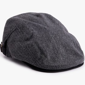 Resim Erkek Kasket Şapka Balıksırtı Desenli 