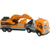 Resim Vardem Oyuncak KLX800-248 Sürtmeli Işıklı Müzikli 1:24 Kazıcı Taşıyan Tır -Vardem Oyuncak 