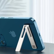 Resim Bir Süper İnce Şeffaf Telefon Standı, Mini Katlanabilir Masaüstü Tutucu, Taşınabilir Sticker Tembel Standı, Akıllı Telefonlar ve Tabletler İçin Uygun, Video Oynatma ve Facetime İçin İdeal, Su Geçirmez Stand 