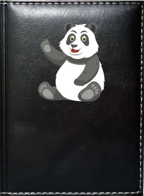 Resim Promosyon Denizi Sevimli Panda 2 Görselli Siyah Ruhsat Kabı 