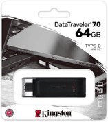 Resim Kingston DT70/64GB 64GB Usb-C 3.2 Gen 1 Type-C Flash Bellek SIFIR 2 YIL TÜRKİYE DİSTRİBÜTÖR GARANTİLİ ADINIZA FATURALI