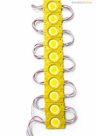 Resim 12volt 2.4watt Kare Cob Modül Led Ip65 Dış Mekan 10 Adet Sarı 