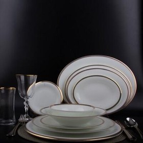 Resim Evaliza Grace Gold 60 Parça 12 Kişilik Yemek Takımı 