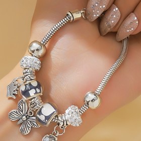 Resim 1 adet şık kelebek takı, kadın bileklik, partiler, davetler, moda kıyafetler ve doğum günü hediyeleri için uygun 