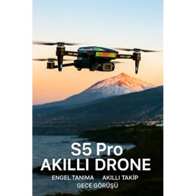 Resim Munico S5 Pro Drone Optical Flow ve Engel Algılama Sistemli 360° Roll Hareketli, Uzun Menzilli Profesyonel 